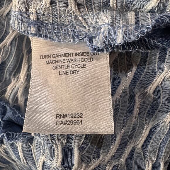 Alfred Dunner Small Top Leaf Print Stretch 3/4 Sleeve Lightweight Semi-Sheer - Picture 7 of 7